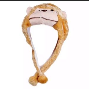 Animal plush hat/ monkey